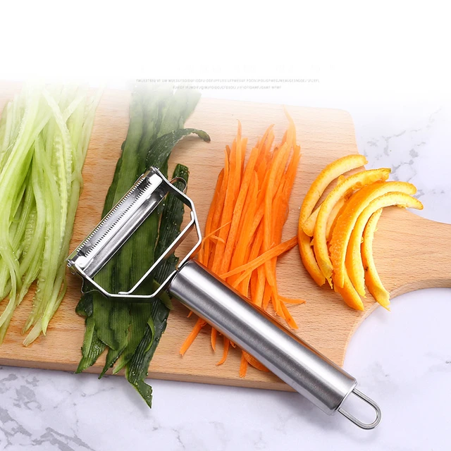 1pc Stainless Steel Vegetable Grater, Minimalist Two Tone Veggie