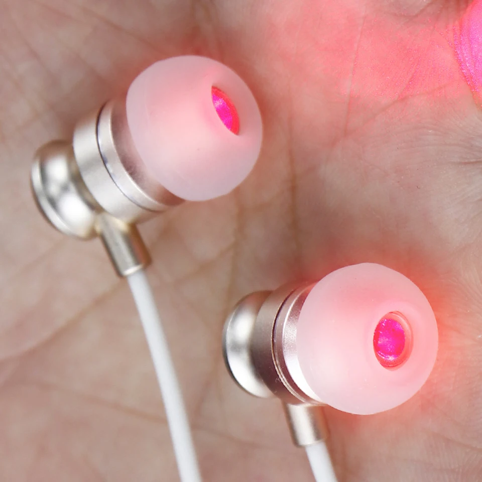 Red Light Therapy USB+Type-C with Silicone Ear Canal Cover Red Light Ear Therapy Device 650NM Infrared Therapy for Ears