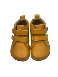 TipsieToes Genuine Leather Kids Ankle Boots - 9 (Yellow)