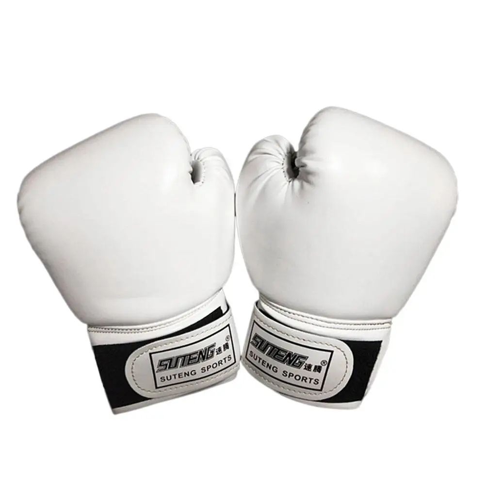 Durable Pu Kids Boxing Gloves White Punch Mitts For Girls Kickboxing Karate Martial Cardio Practice Sparring Training Fists