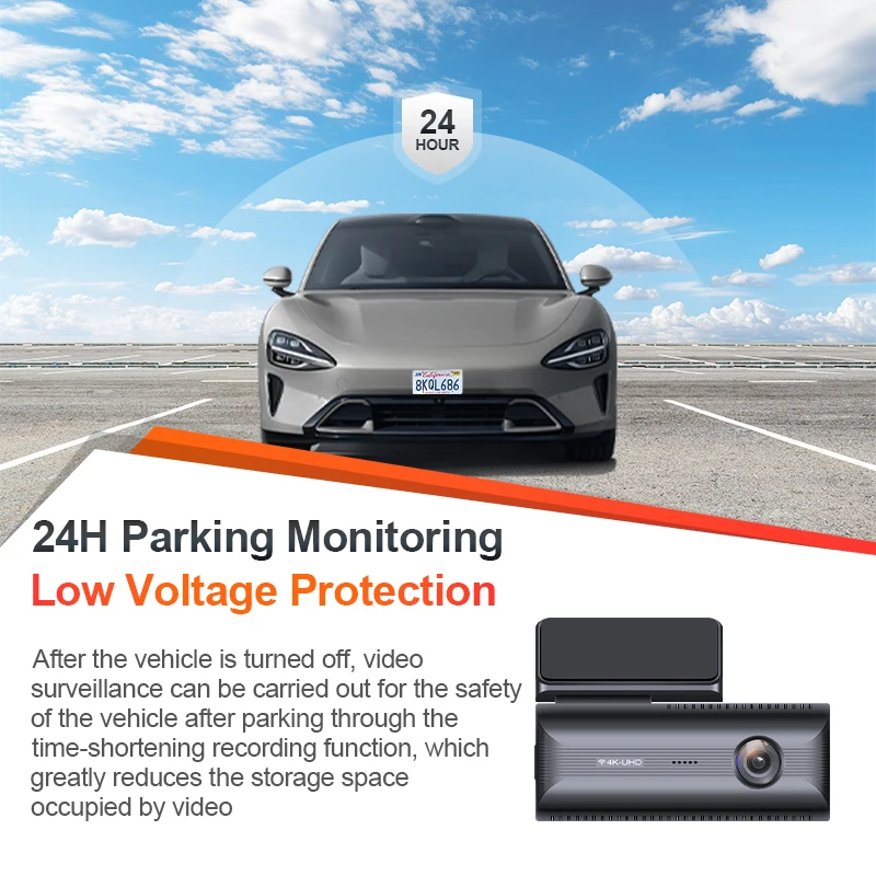 PSTIG  ķ X20 GPS  4K ڵ ī޶, 2160P   1080P ĸ, ڵ DVR   ī޶, 24 ð  ͸