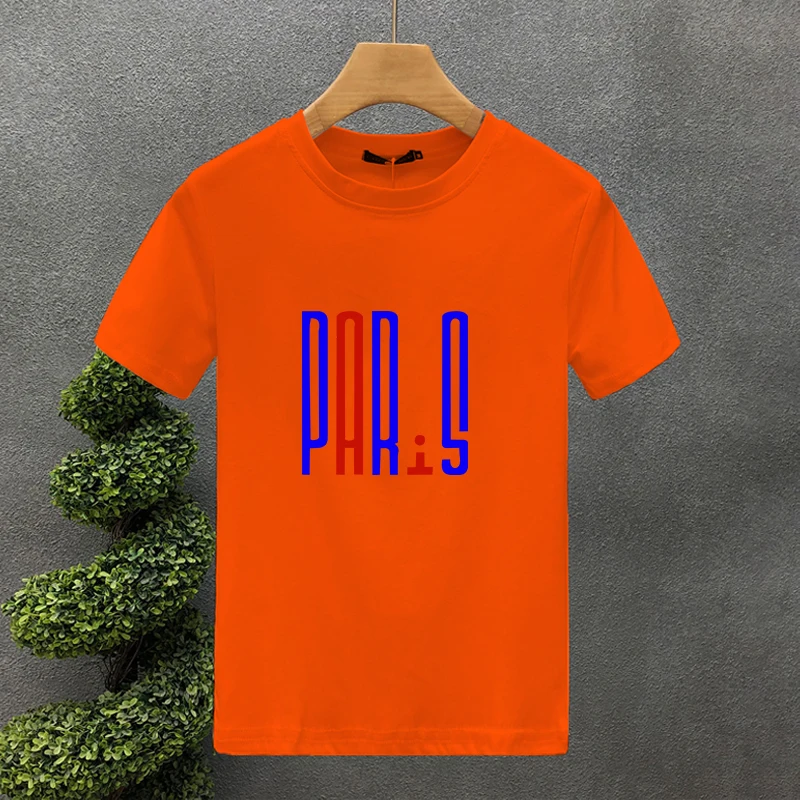 T-shirt uomo oversize in cotone con stampa paris stile estate_voghion.com