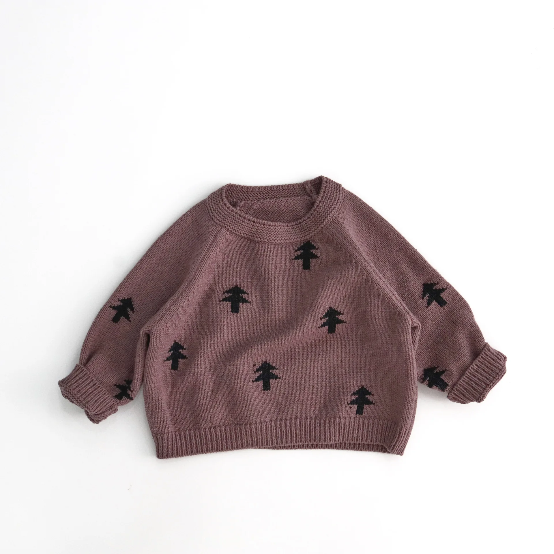 Kids Long Sleeve Sweaters Korean Style Boys Girls Pullover