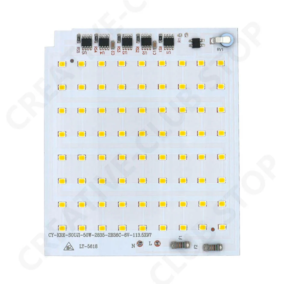 Description Picture 5 of itemSmart IC LED Chip 10W 20W 30W 50W 100W 3500K Lamp Beads High Power LED Light Board 220V 2835 SMD LED Lamp For Indoor Outdoor DIY