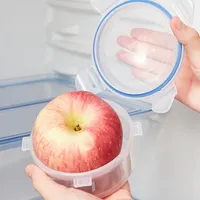 Reusable Food Saver Box Tomato Garlic Onion Lemon Keeper Refrigerator Clear Box Vegetable Fruit Holder for Food Fresh Keeping 2