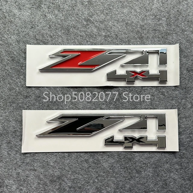 Z71 4x4 Letters Numbers Car Emblem Trunk Badge Car Styling Nameplate Logo  Sticker Chrome Black Red - AliExpress
