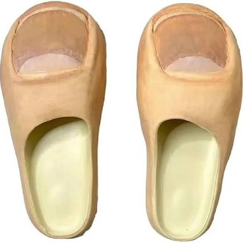 Men Women Big Toe Slides Cute Funny House Slippers Non-Slip Home Slippers House Shoes for Indoor Outdoor