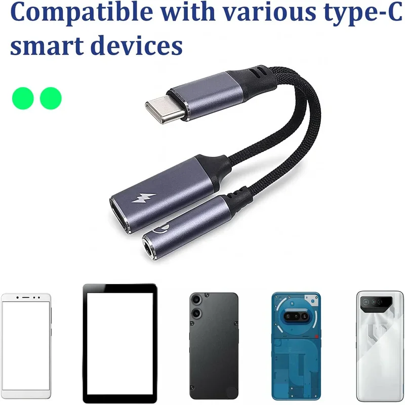 Dual Function USB-C to 3.5mm Audio Adapter