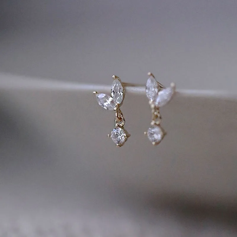 ANENJERY Butterfly Stud Earrings for Women Cute Delicate Jewelry Girls Gift Pendientes mujer