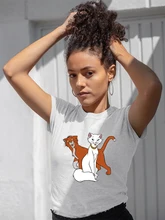 

Disney Fashion Women Shirt The Aristocats Print Versatile Harajuku Femme Vetement French Summer T Shirt For Femme New Arrivals