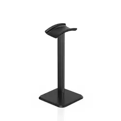 Stylish Universal Headphone Stand with Flexible Headrest and Mobile Phone Holder (Black)