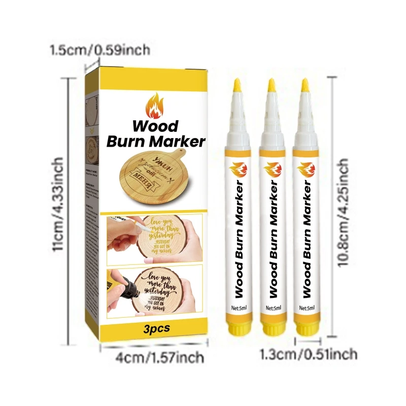 Burning Pens for Drawing Wooden Burning Marker Pens for Making Gifts Handicrafts Dropship