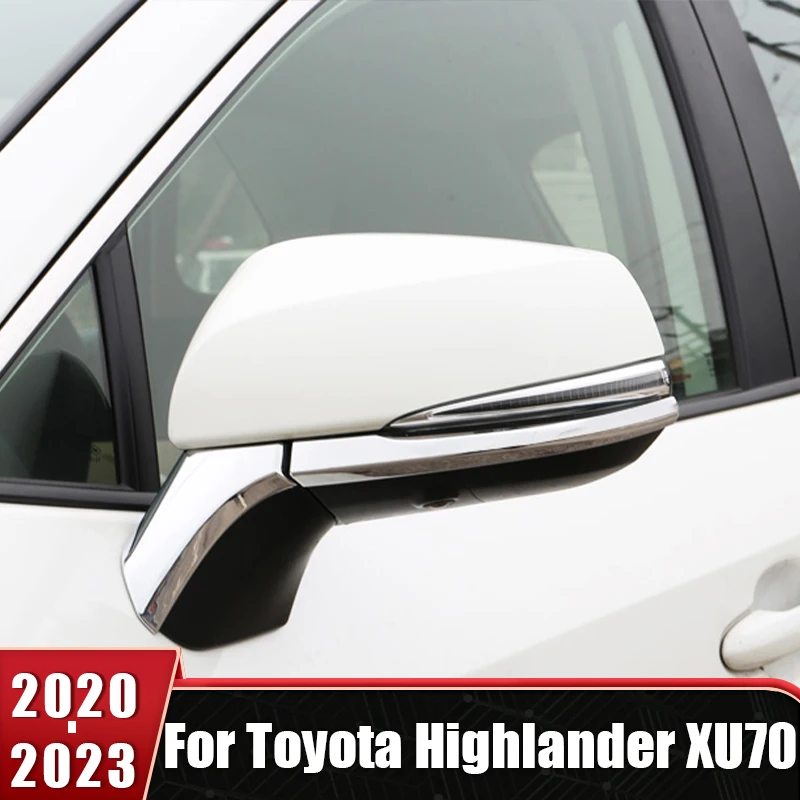 

Exterior Car Accessories For Toyota Highlander XU70 Kluger 2020-2023 ABS Carbon fiber Rear View Mirror Cover Trims Stickers