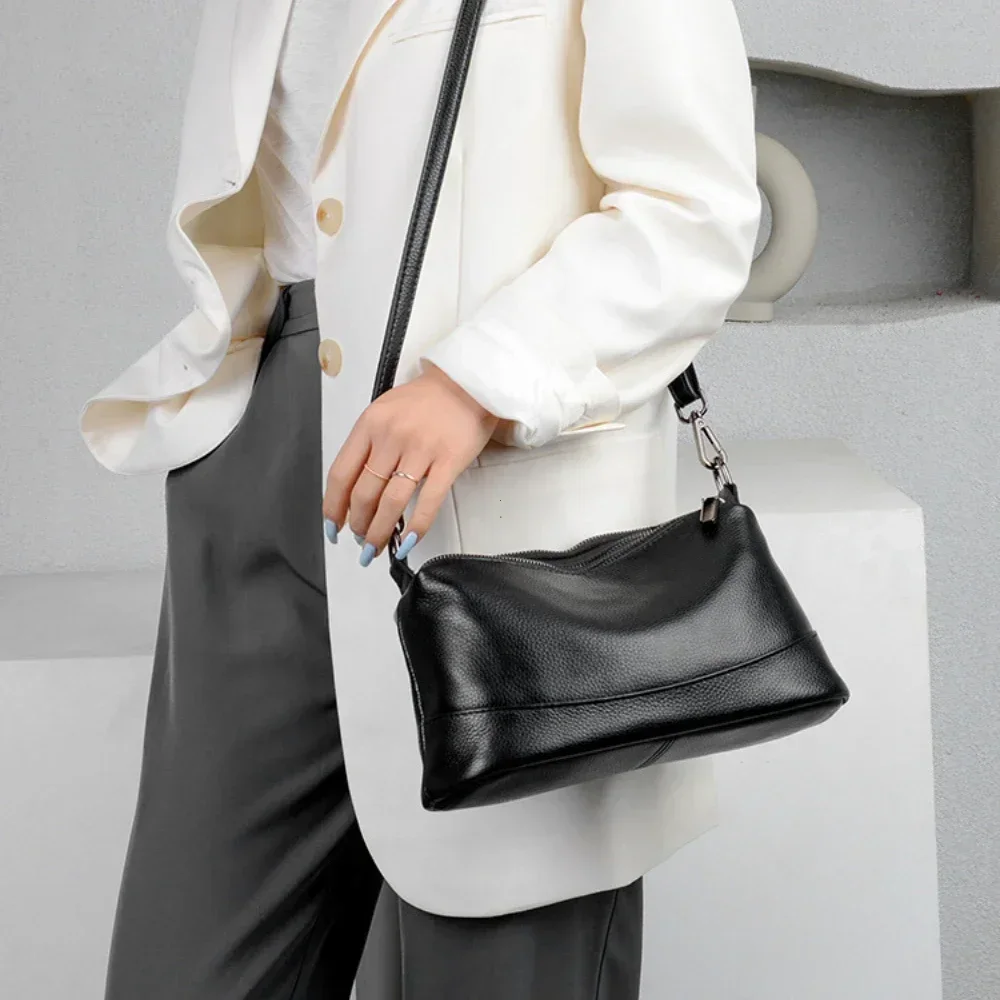 New Fashion Women Genuine Leather Handbags Women's Bags Designer Female Shoulder Bags Luxury Brand Cowhide Ladies Messenger Bag