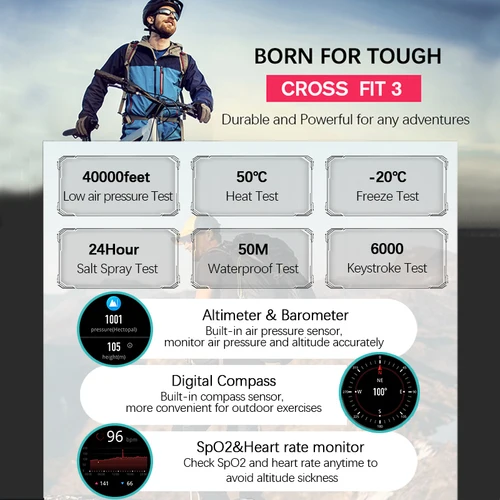 NORTH EDGE 2023 새로운 GPS 시계 남자 스포츠 스마트 워치 HD AMOLED 디스플레이 50M ATM 고도계 기압계 나침반 Smartwatch 5