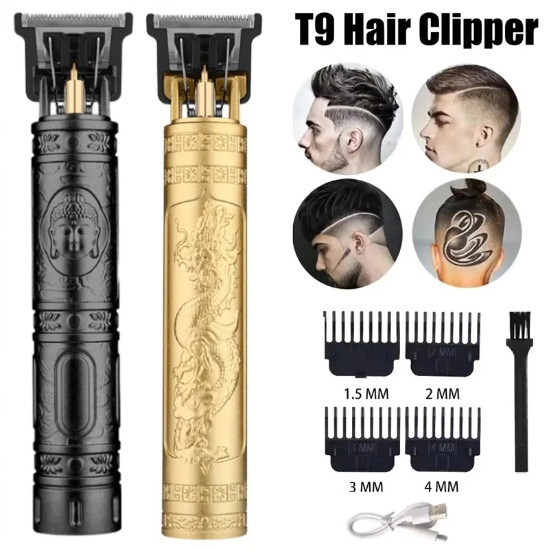 T9 Vintage Hair Trimmer Hair Cutting Machine Electric Hair Clipper Professional Clippers Beard Cutting for Men Hair Beard Shaver