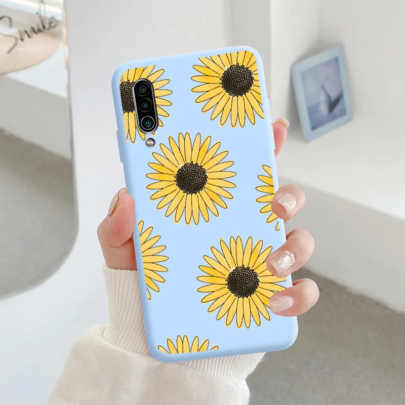 For Meizu 16xs Protective Shell Silicone Soft Shell Phone Case Candy Color Case Fashion Silicone Color Chrysanthemum cases for meizu Cases For Meizu