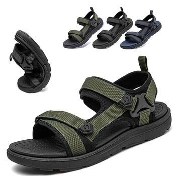 ⁦Outdoor Fashion Men Sandals Summer Men Shoes Casual Shoes Breathable Beach Sandals Sapatos Masculinos Plus Size⁩ – תמונה ⁦1⁩