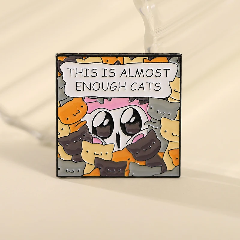 HUG ALL THE CAT Emaille-Anstecknadeln, Metallbroschen, niedliche Tiere, modisches Revers, Abzeichen, Rucksack, Kleidung, Schmuck, Geschenk für Freunde – Detail 5