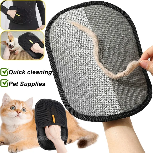 Reusable Electrostatic Pet Hair Removal Mitts Cat Dog Hair Remover Brush Sticking Device Home Hair Scraper Cat Grooming Gloves 1