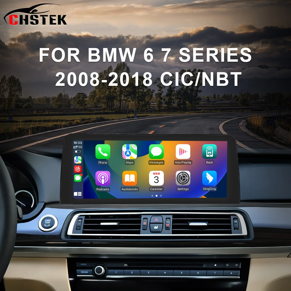 

CHSTEK 12.3" Car Radio Android Carplay Navigation Bluetooth For BMW Series 6 7 F01 F02 F03 F04 F06 F12 F13 2008-2018 CIC NBT