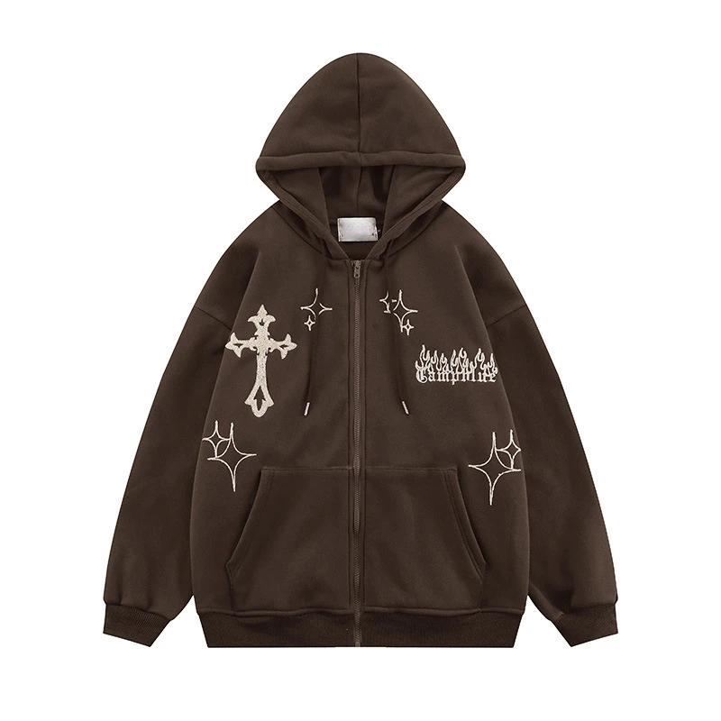 ジャケット・アウター 00s luv maison gimmick jacket hoodie y2k Y2K Aesthetic Vintage Slim Sweatshirts Embroidery Graphic
