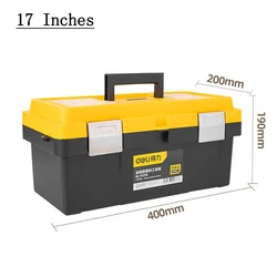 Heavy Duty Portable Tool Case with Handle - Multifunctional Household Storage Box (17inch 400x200x190mm)