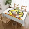 Custom Rectangular Waterproof Oil-Proof Curious George Cute Funny Tablecloth Table Covers 40"-44" Fit Brown Monkey Table Cloth 1
