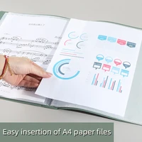 A4 Side-Loading Document Folder Multi-Layer Transparent  Organizer Paper Holder Sheet Music Binder with Dividers 20/30/40/60Page 4