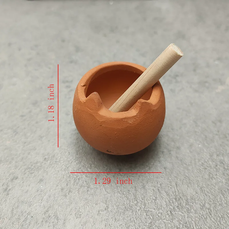 Doll House Mini Ramming Garlic Pot,Garlic Can Model for Dollhouse Kitchen Toy Decoration Accessories