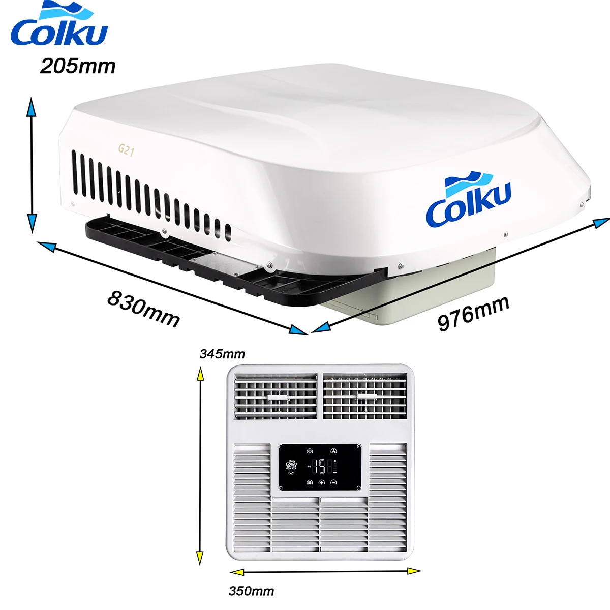 

Colku Factory Direct Supply 12 Volt 24V Roof Top Parking Air Conditioning Truck Caravan Air Conditioner