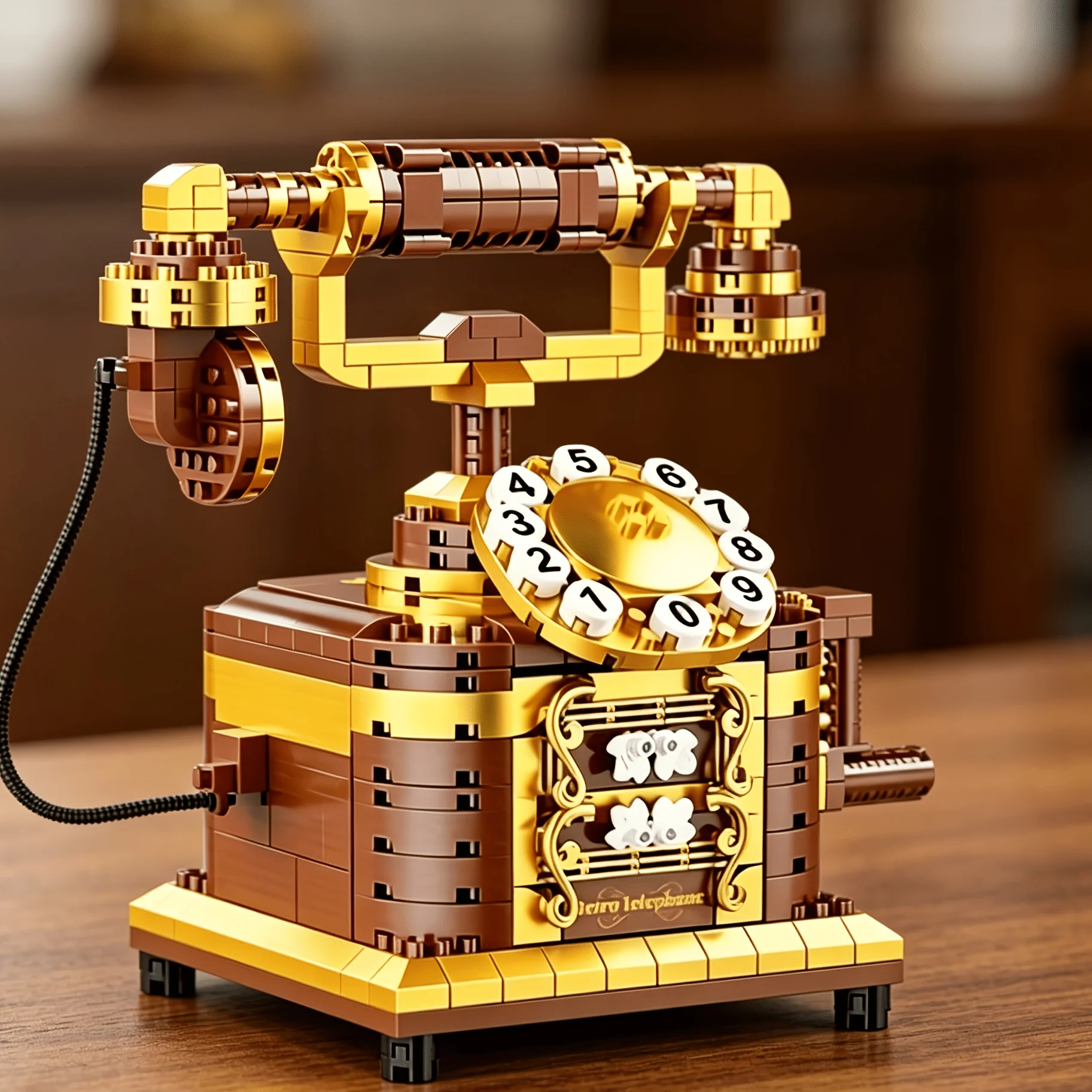 Telephone Building Block Model, Mixed Colors, High-Quality Durable Abs Material, DIY Creative Collection Building Block Set—Excellent Home Decoration, Easy to Assemble, Exquisite Display Piece | The Ideal Gift for Building Block Enthusiasts during Christmas, Halloween, New Year's Day, New Year, Valentine's Day, Birthdays, Thanksgiving, and New Year's Eve. 1