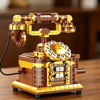Telephone Building Block Model, Mixed Colors, High-Quality Durable Abs Material, DIY Creative Collection Building Block Set—Excellent Home Decoration, Easy to Assemble, Exquisite Display Piece |   The Ideal Gift for Building Block Enthusiasts during Christmas, Halloween, New Year's Day, New Year, Valentine's Day, Birthdays, Thanksgiving, and New Year's Eve. 1