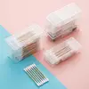 Portable Small Storage Box Cotton Swab Holder Case Home Cotton Swab Box Makeup Organizer Dustproof Durable Bathroom Jar 2