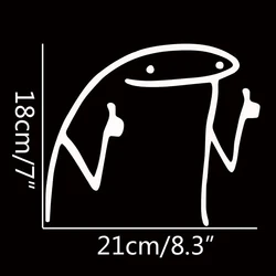 Stick Man Thumbs Up Meme Series Car Decal - Premium Vinyl Sticker (Black)