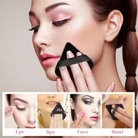 Hot 3/6 Pcs make up Mini Powder Puff Face Beauty Cosmetic Triangle Velvet Powder Puff Reusable Foundation Makeup Sponges Puffs 2