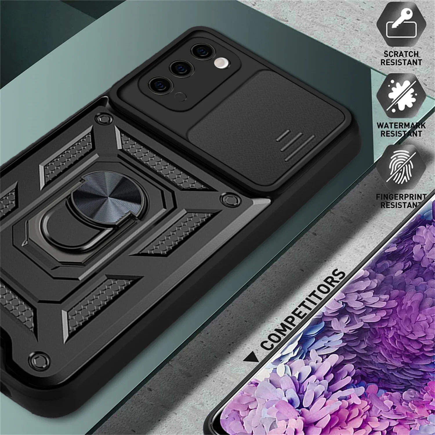 Shockproof Armor Phone Case with Car Holder – Enhanced Protection