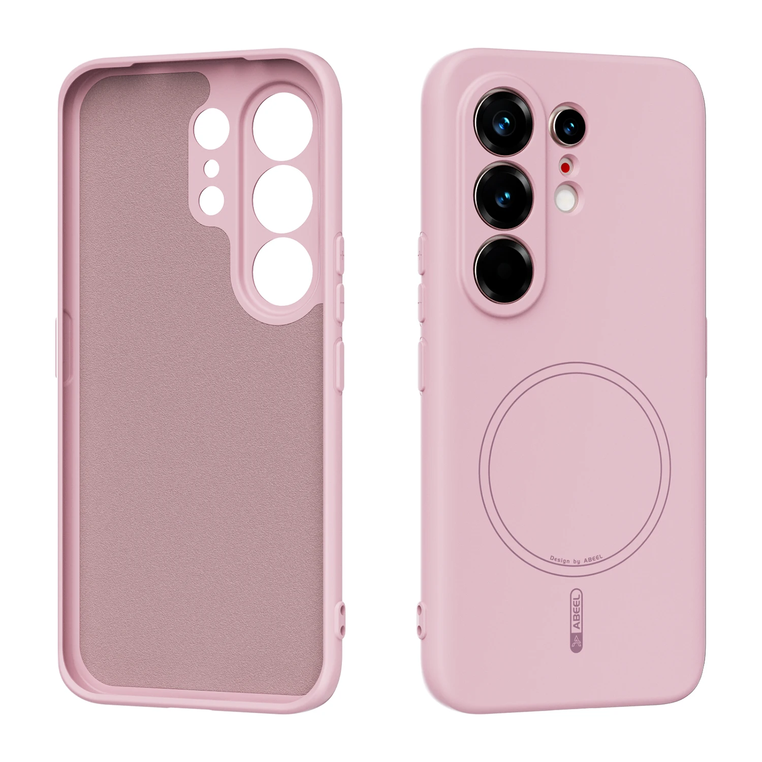 Macaron Color Soft Silicone Magnetic Full Protective Phone Case
