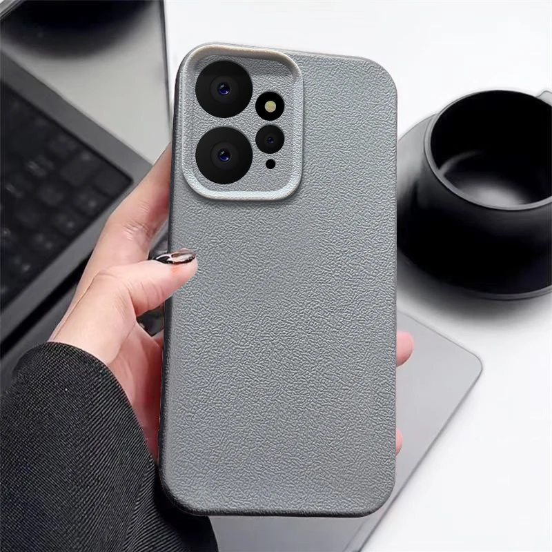 Luxury Leather Texture TPU Soft Phone Case - Sleek and Durable Protection