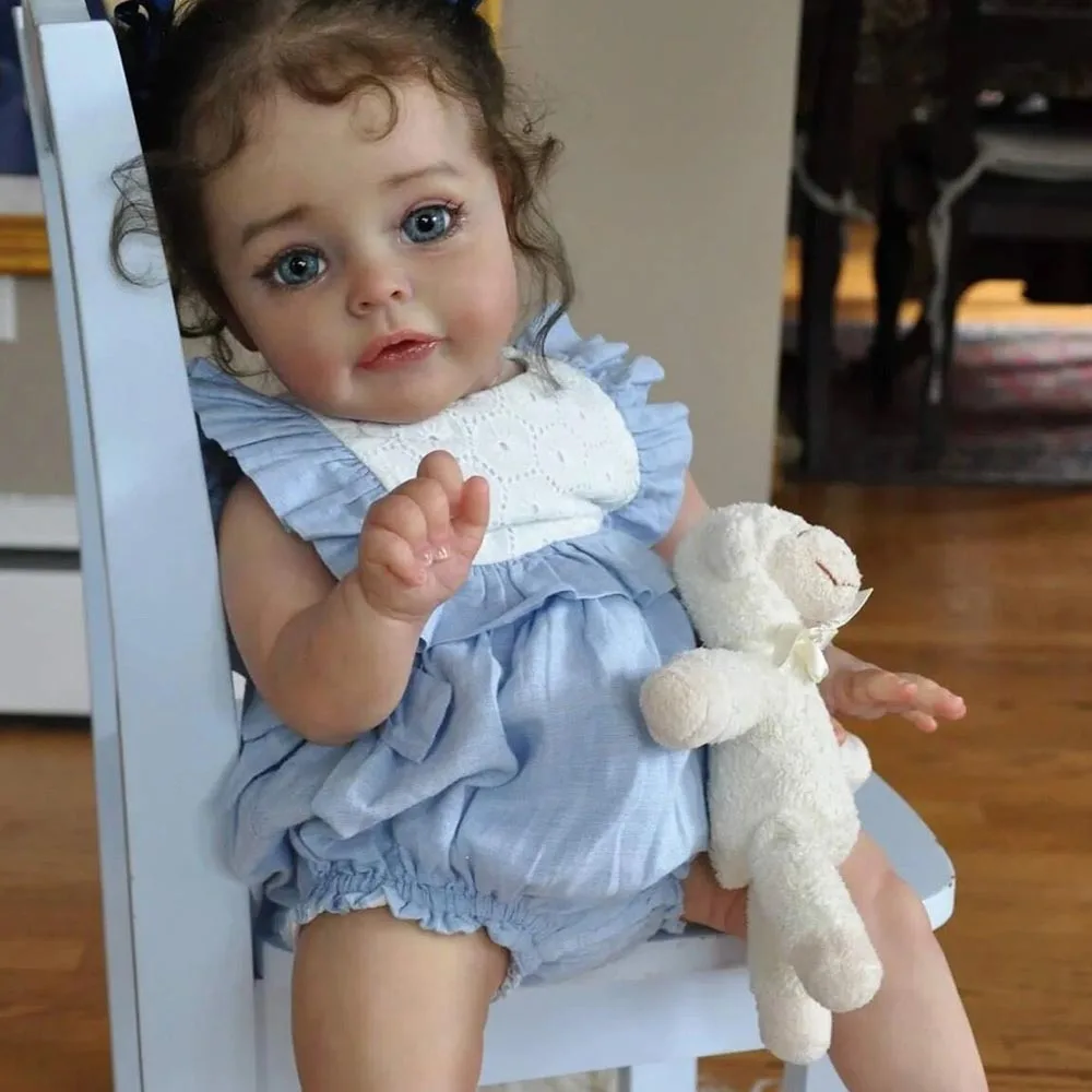 24 Inch Suesue Reborn Toddler Girl Doll  Lifelike Soft Touch High Quality 3D Skin Art Doll Baby Real Alive Bonecas Gift 60cm reborn baby princess series suesue exquisite painted veins simulation cross border for a generation doll baby reborn