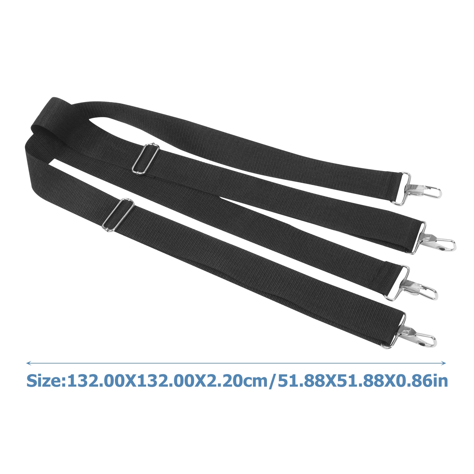 Adjustable 5cm Wide Black Snare Drum Strap Shoulder Belt for Marching Band Drums Replacement Nylon Sling Fits Most Snare Drums