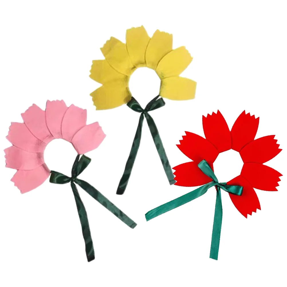 

3 Pcs Hair Accessories Decorative Headband Headbands Girls Little Flower Non-woven Fabric Funny Photo Prop Ribbon Child