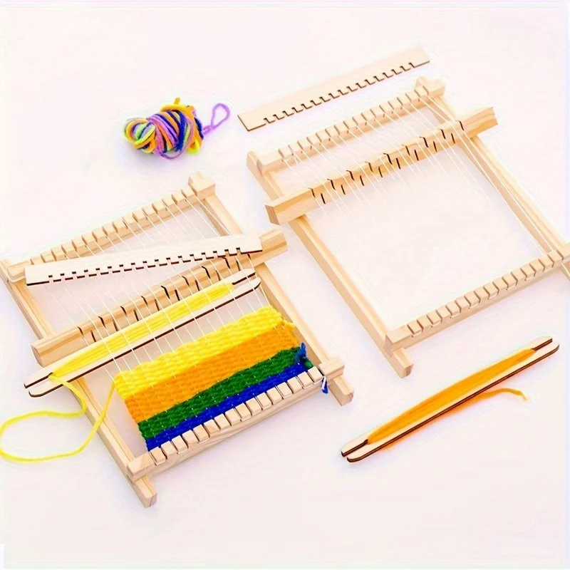 Wooden Weaving Loom Kit for DIY Hand-Knitted Tapestry Crafting