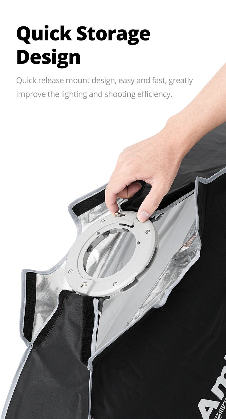 55cm 65cm 90cm 30x120cm Q7 Series Quick Release Octagon/Rectangle Softbox Bowens