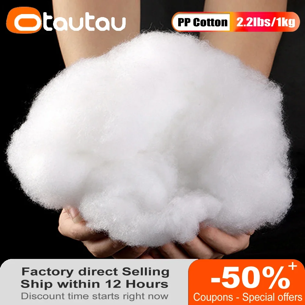 OTAUTAU 1kg PP Cotton Polyester High-elasticity Eco 3D Hollow Filler for Pillow Plush Toy Doll Bean Bag Sofa Bed Cushion TL002