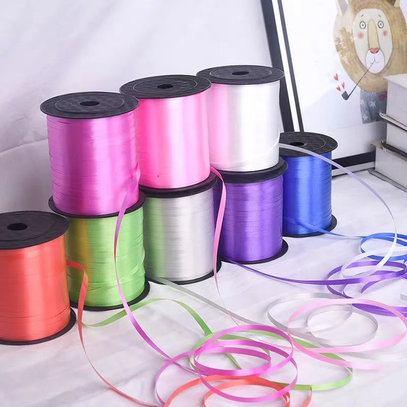 250Yards Foil Balloon Laser Ribbon Rose Gold Balloon Strings Event&Party Supplies Curling Birthday Party Wedding Decoration