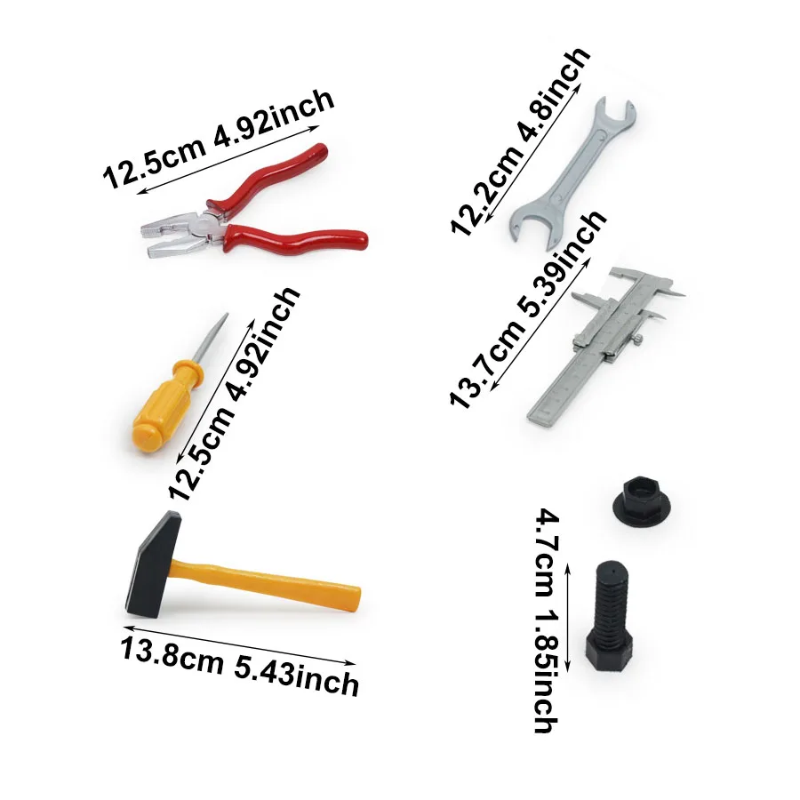 14pcs Mini Plastics Repair Tools Toys Engineering Repair Tool Set Playing House Toys Boys Birthyday Gifts Hands on Ability JXB