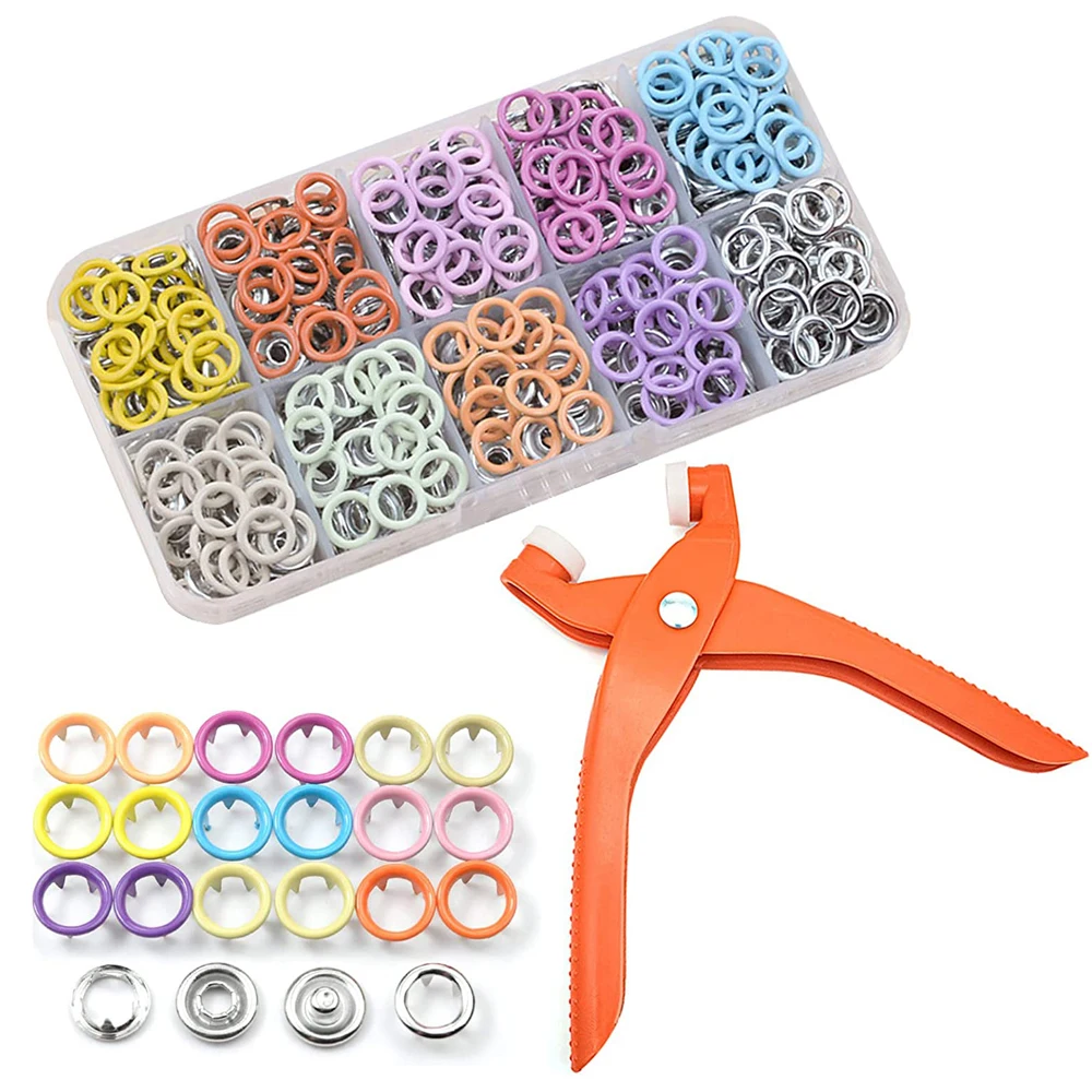 1SetsSnapButtonFastenersKitForDIYSewingClothesCraftingSnaps
