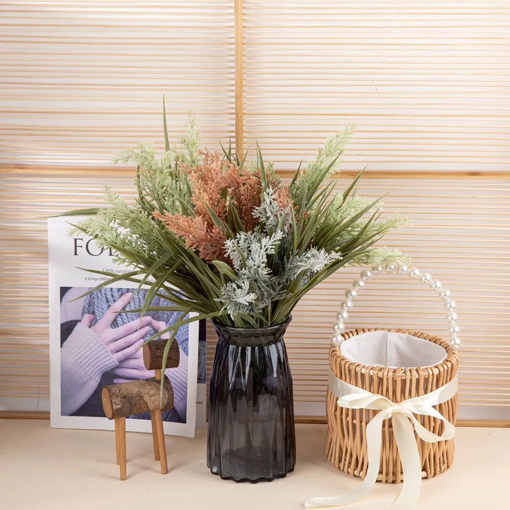 

Искусственные цветы лаванды, искусственный пластиковый букет, домашний свадебный стол, садовая композиция, Осеннее украшение для растений, трава