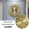 Clock Accessories Dial Face 9inch Aluminium Dial Face Arabic Numeral Diameters 243mm Flat Profile Metal Wall Clock 6